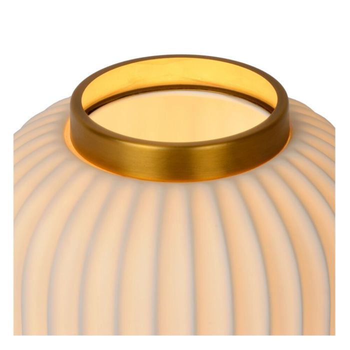 White table lamp retro, Gosse, with switch