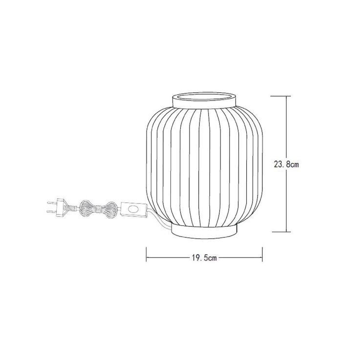White table lamp retro, Gosse, with switch