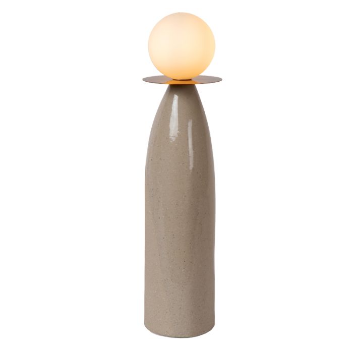 Ceramic table lamp grey, Figaro, with switch