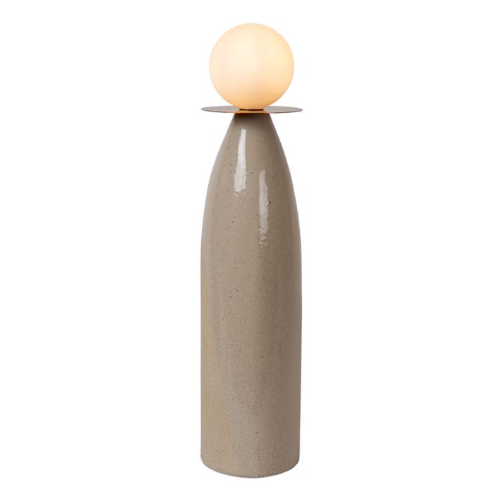 Ceramic table lamp grey, Figaro, with switch