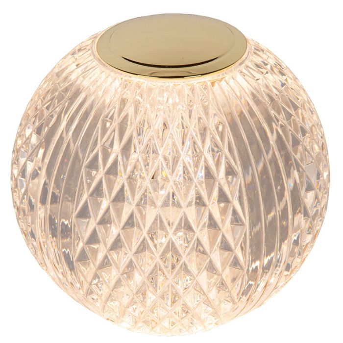Transparent table lamp modern, Cintra, 1,5W, 2700K LED, 3-step dimmable