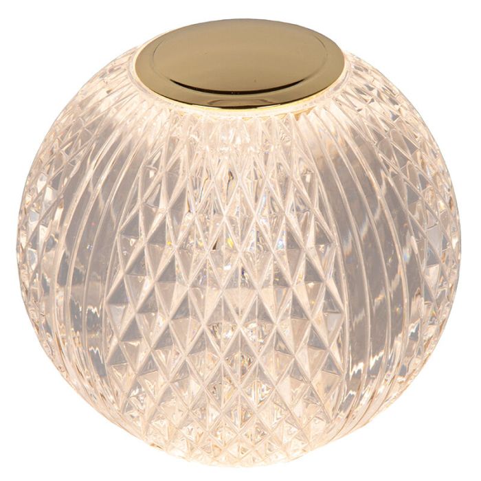 Transparent table lamp modern, Cintra, 1,5W, 2700K LED, 3-step dimmable
