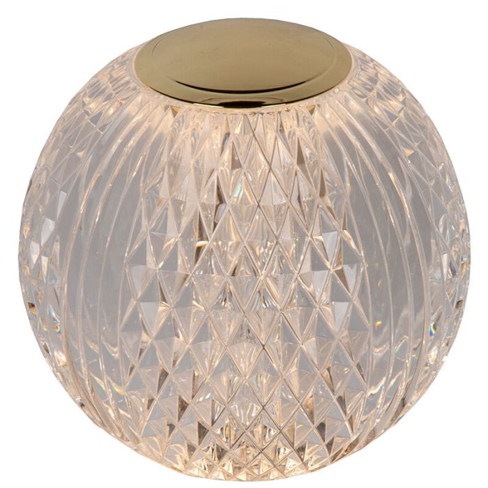 Transparent table lamp modern, Cintra, 2W, 2700K LED, 3-step dimmable