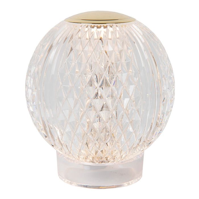 Transparent table lamp modern, Cintra, 2W, 2700K LED, 3-step dimmable