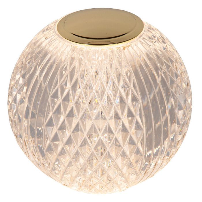 Transparent table lamp modern, Cintra, 1,5W, 3000K LED, 3-step dimmable