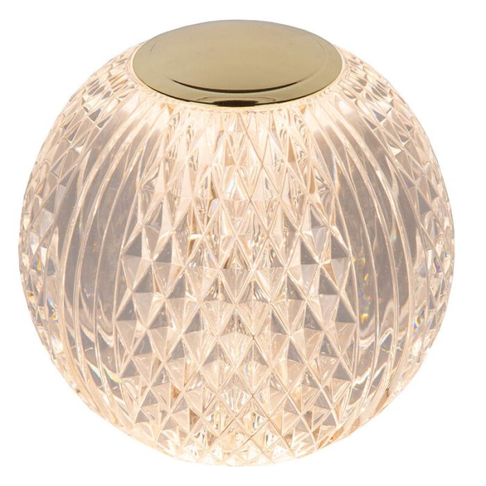 Transparent table lamp modern, Cintra, 2W, 3000K LED, 3-step dimmable