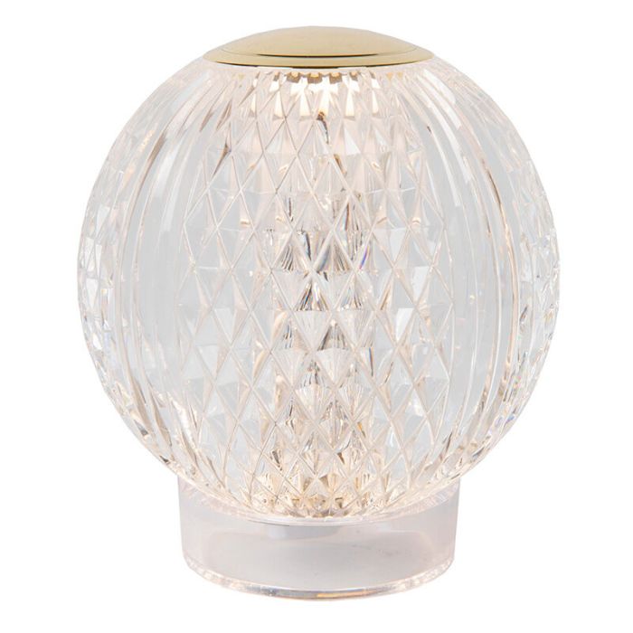 Transparent table lamp modern, Cintra, 2W, 3000K LED, 3-step dimmable