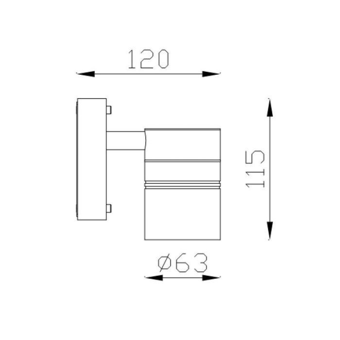 Chrome outdoor light modern, Arne, IP44