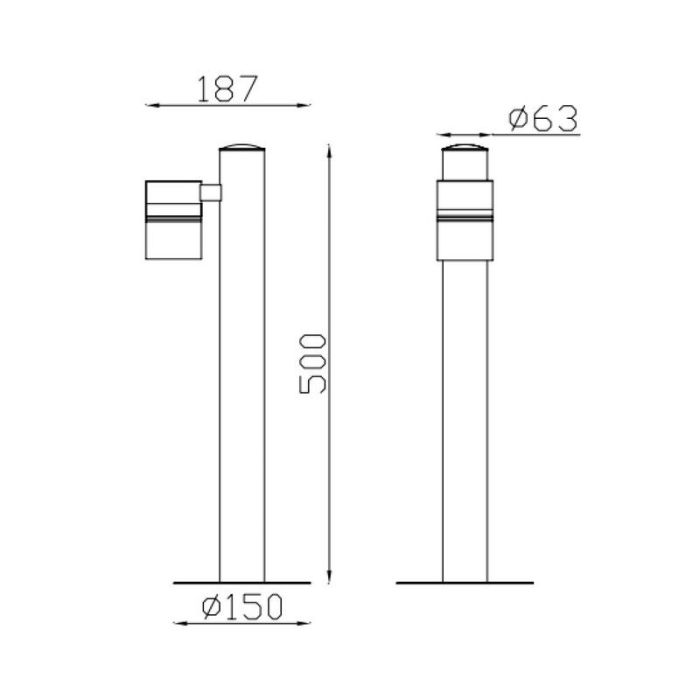Chrome outdoor light modern, Arne, IP44