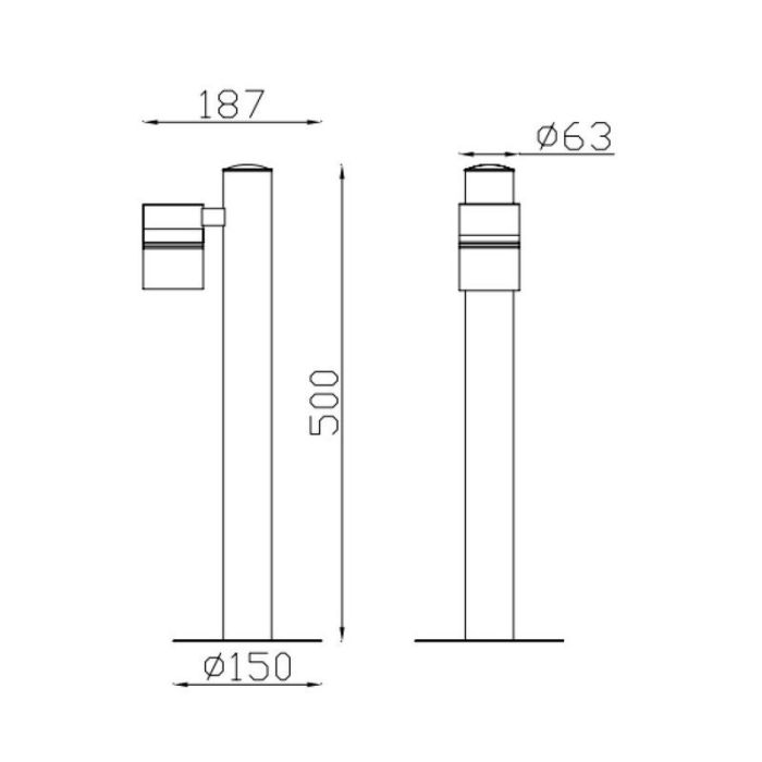 Black outdoor light modern, Arne, IP44