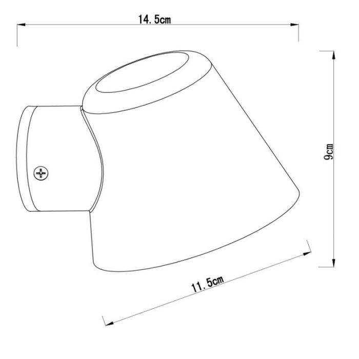 White outdoor light modern, Dingo, IP44