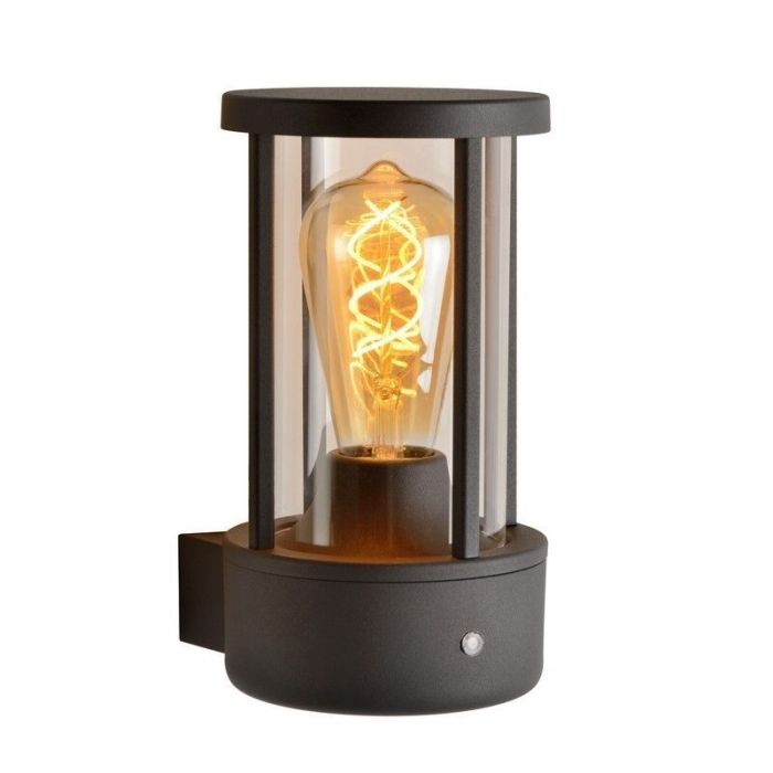Anthracite outdoor ceiling light with dusk to dawn sensor modern, Lori, IP44
