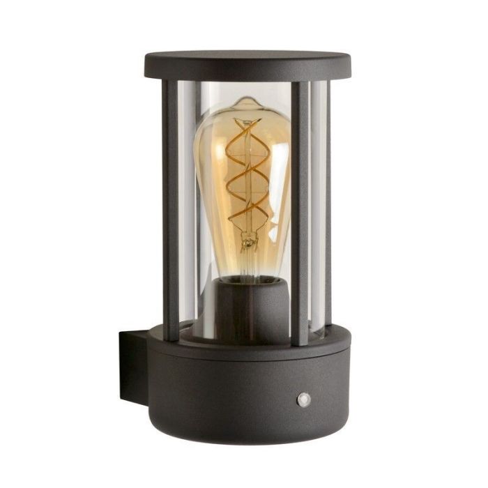 Anthracite outdoor ceiling light with dusk to dawn sensor modern, Lori, IP44