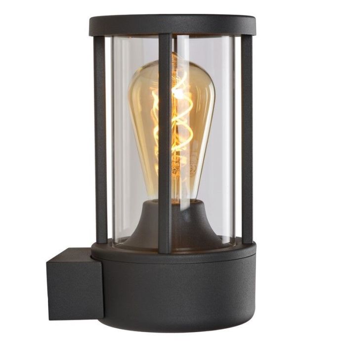 Anthracite outdoor ceiling light with dusk to dawn sensor modern, Lori, IP44