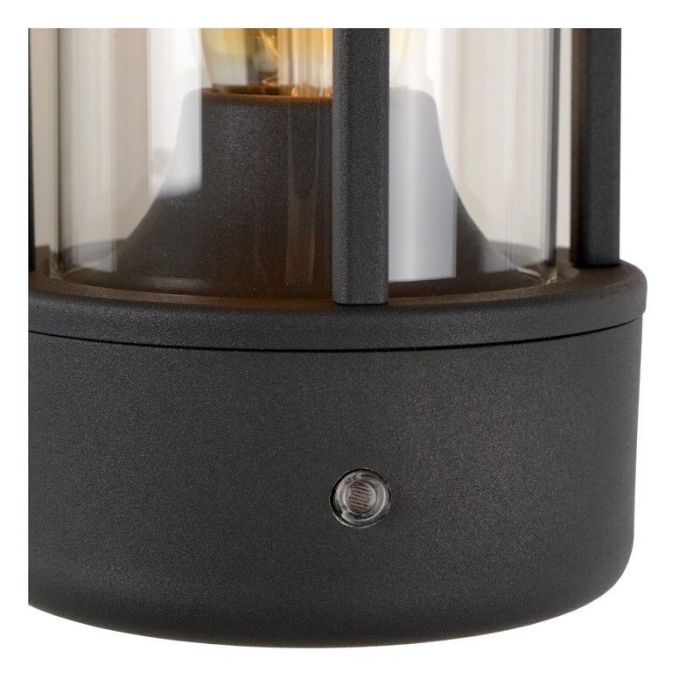 Anthracite outdoor ceiling light with dusk to dawn sensor modern, Lori, IP44