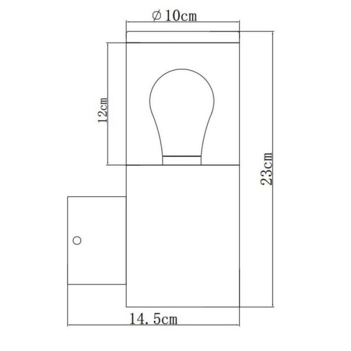 Chrome outdoor light modern, Fedor, IP44