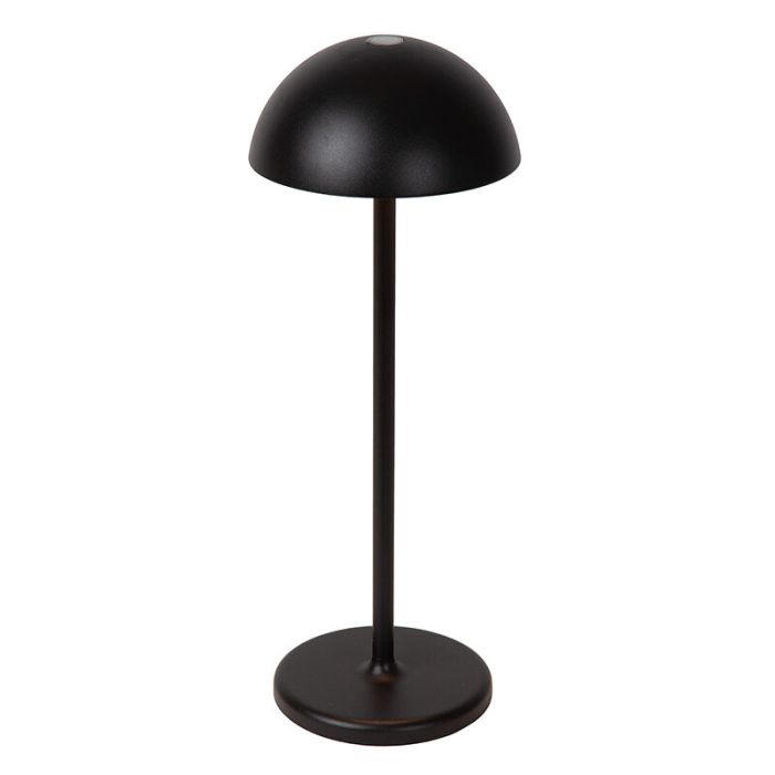 Black outdoor table lamp retro, Joy, 1,5W, 3000K LED, IP54, with touch dimmer