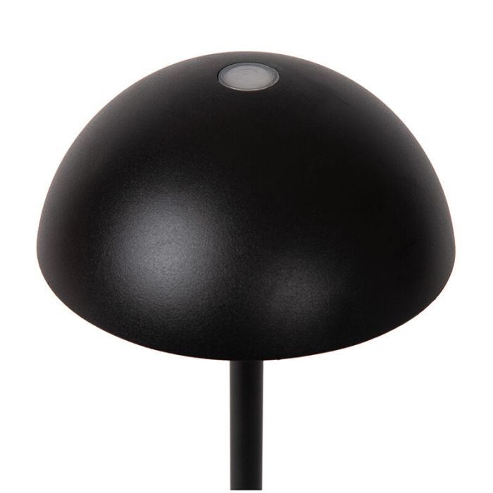 Black outdoor table lamp retro, Joy, 1,5W, 3000K LED, IP54, with touch dimmer
