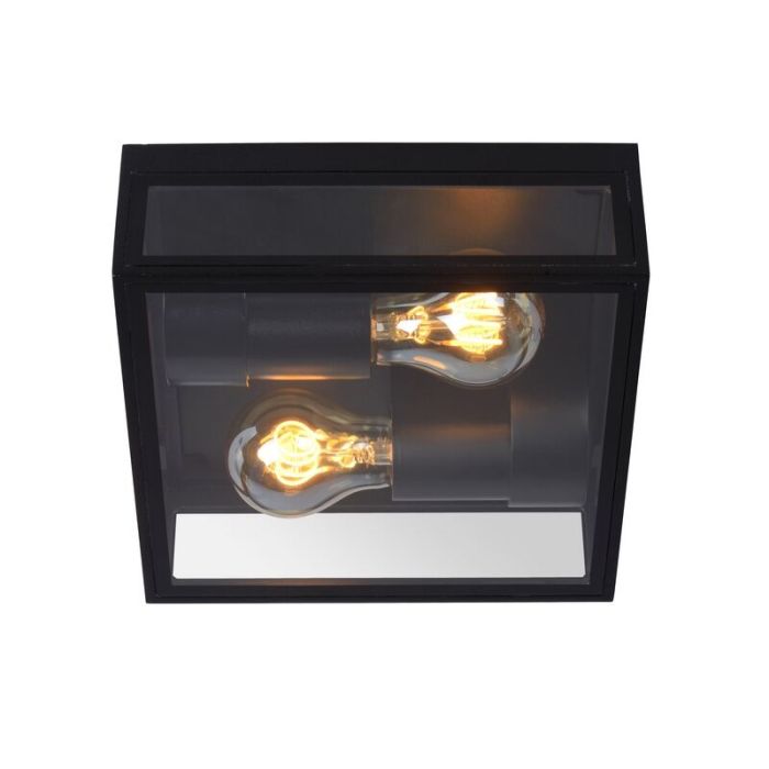 Black flush ceiling light modern, Dukan, IP65