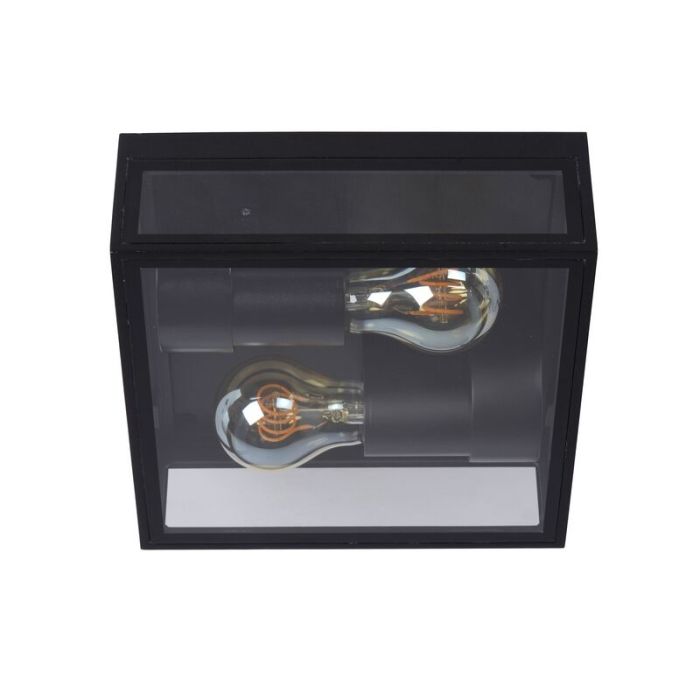 Black flush ceiling light modern, Dukan, IP65