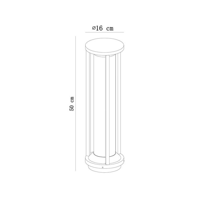 Black outdoor light modern, Cadix, IP65