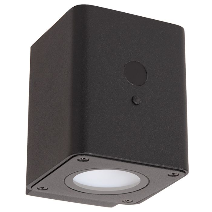 Black solar outdoor wall light modern, Ramin, 1W, 2850K LED, IP54