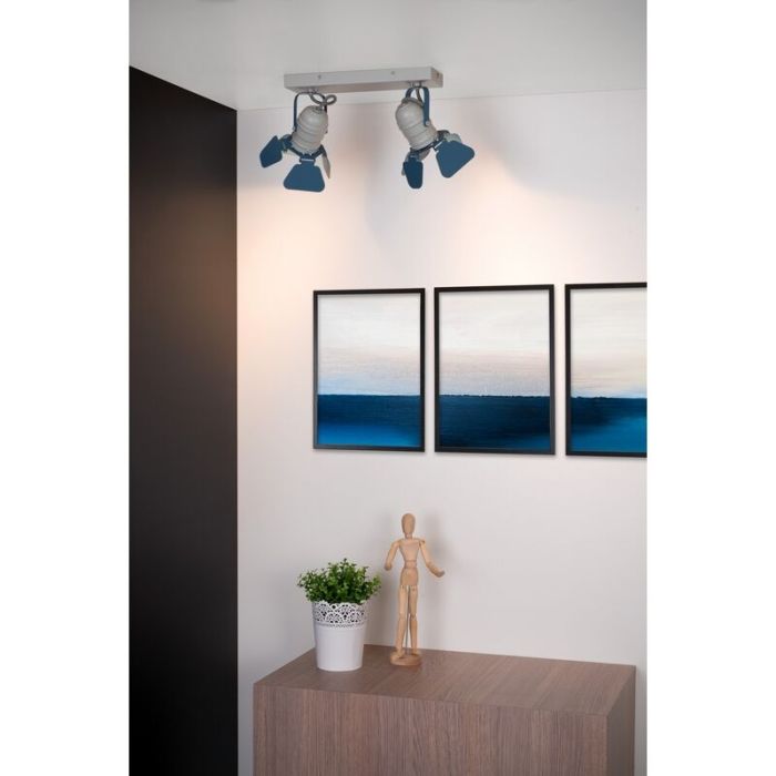 Blue kid's ceiling spotlight modern, Picto