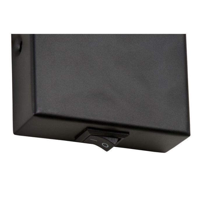 Black wall light modern, Buddy, 3W, 4000K LED, with switch