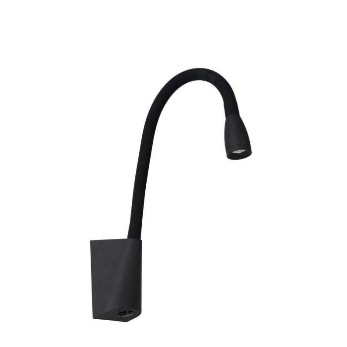 Black wall light modern, Galen, 3W, 3000K LED, with switch