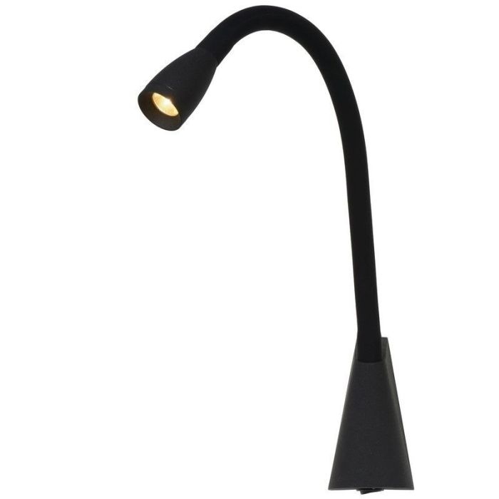 Black wall light modern, Galen, 3W, 3000K LED, with switch