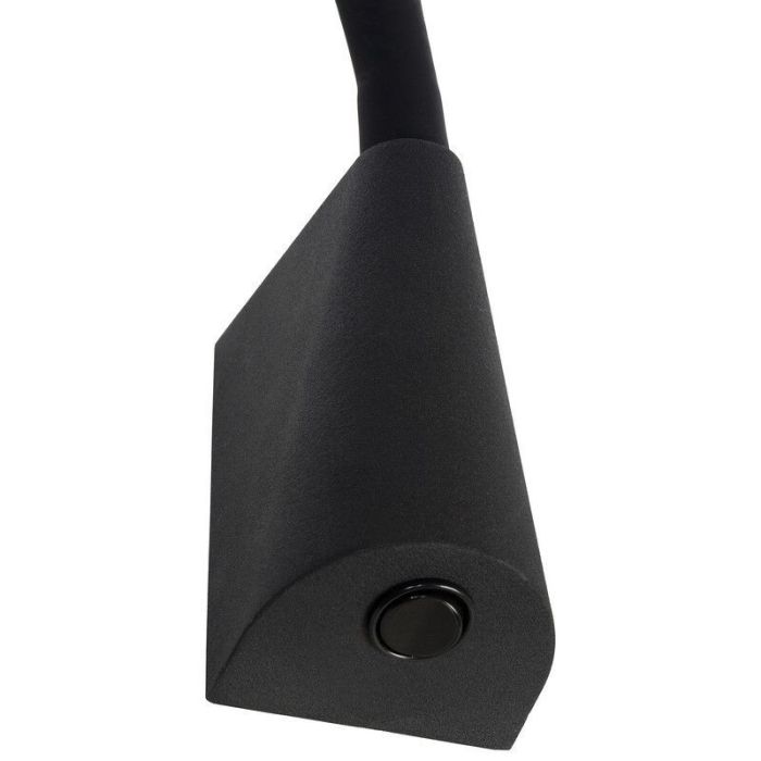 Black wall light modern, Galen, 3W, 3000K LED, with switch