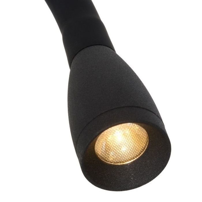 Black wall light modern, Galen, 3W, 3000K LED, with switch