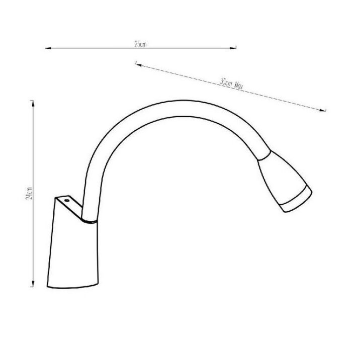 White wall light modern, Galen, 3W, 3000K LED, with switch
