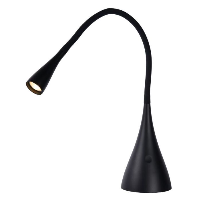 Black desk lamp modern, Zozy, 3W, 3000K LED, 3-step dimmable