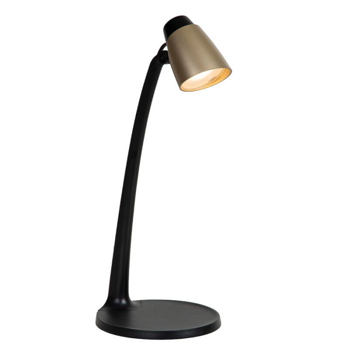 Brass desk lamp classic, Ludo, 4,5W, 3000K LED, with switch