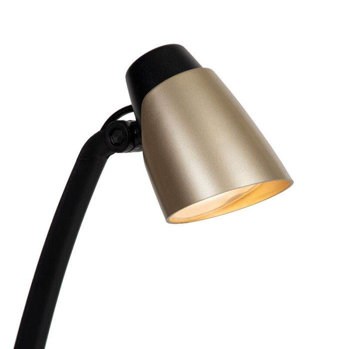Brass desk lamp classic, Ludo, 4,5W, 3000K LED, with switch