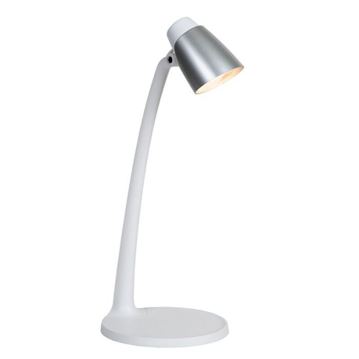 White desk lamp classic, Ludo, 4,5W, 3000K LED, with switch