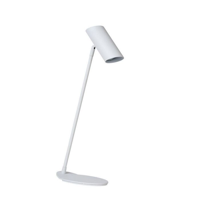 White desk lamp modern, Hester, with switch