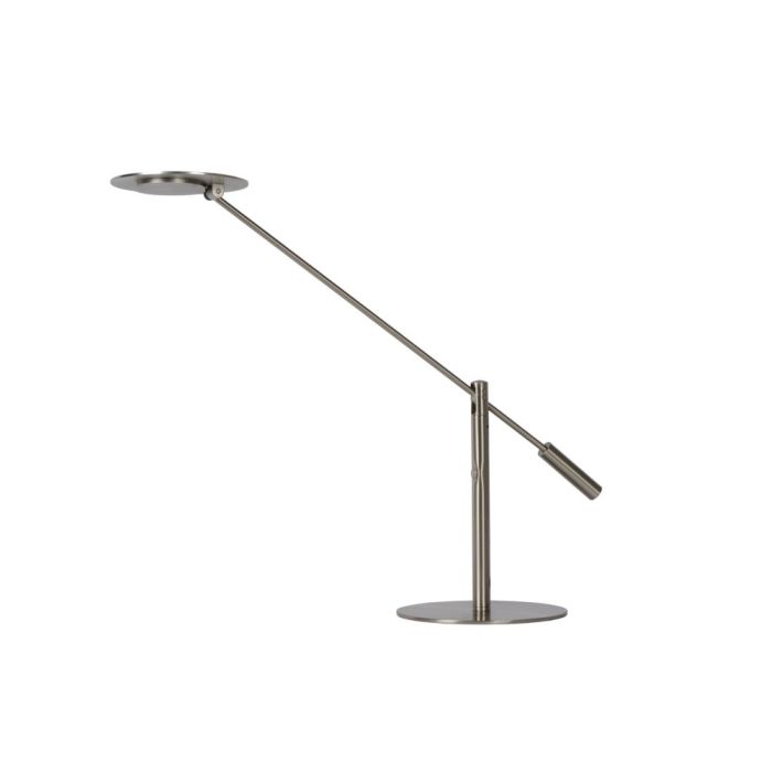 Chrome desk lamp modern, Anselmo, 9W, 3000K LED, with touch dimmer