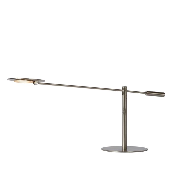 Chrome desk lamp modern, Anselmo, 9W, 3000K LED, with touch dimmer
