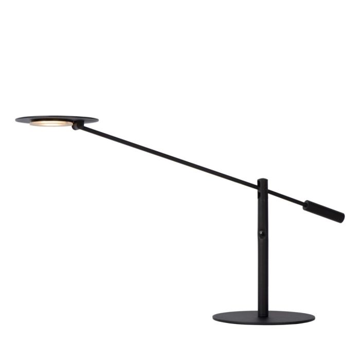 Black desk lamp modern, Anselmo, 9W, 3000K LED, with touch dimmer