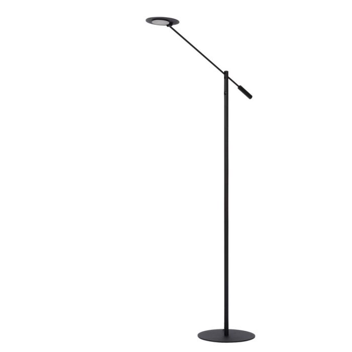 Black reading floor lamp modern, Anselmo, 9W, 3000K LED