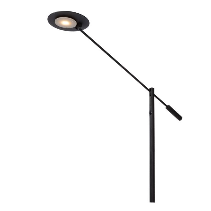 Black reading floor lamp modern, Anselmo, 9W, 3000K LED