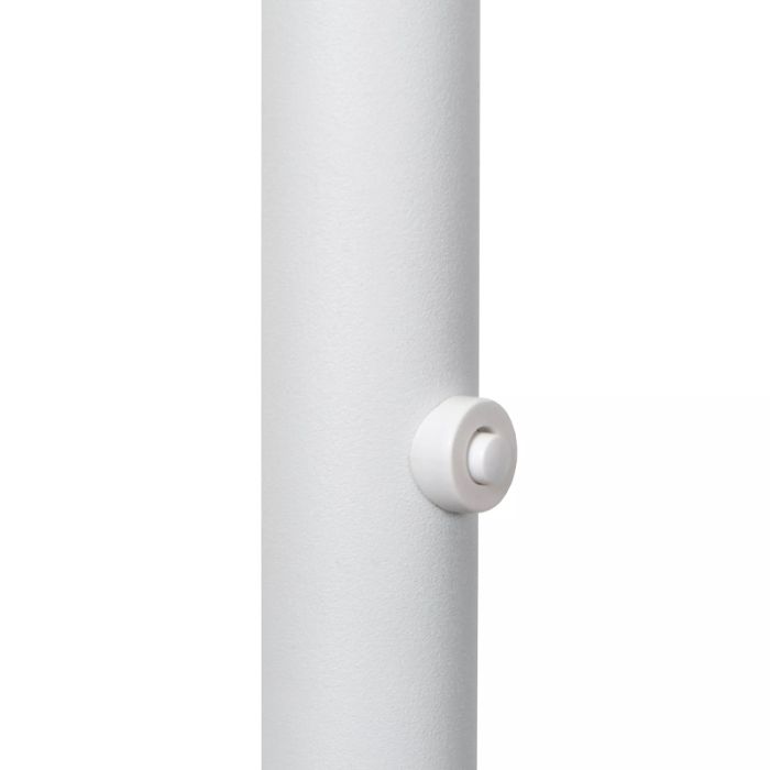 White reading floor lamp modern, Zenith, 20W, 3000K LED, with touch dimmer