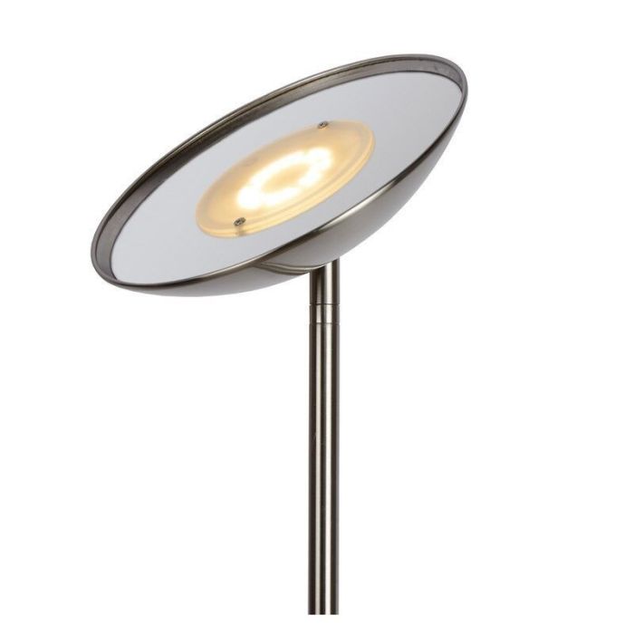 Chrome reading floor lamp modern, Zenith, 20W, 3000K LED