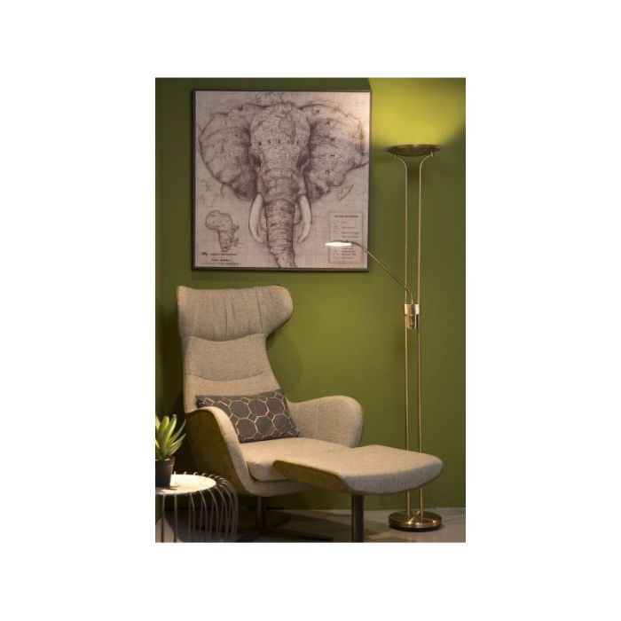 Bronze reading floor lamp modern, Champion, 20W, 3000K LED, with switch