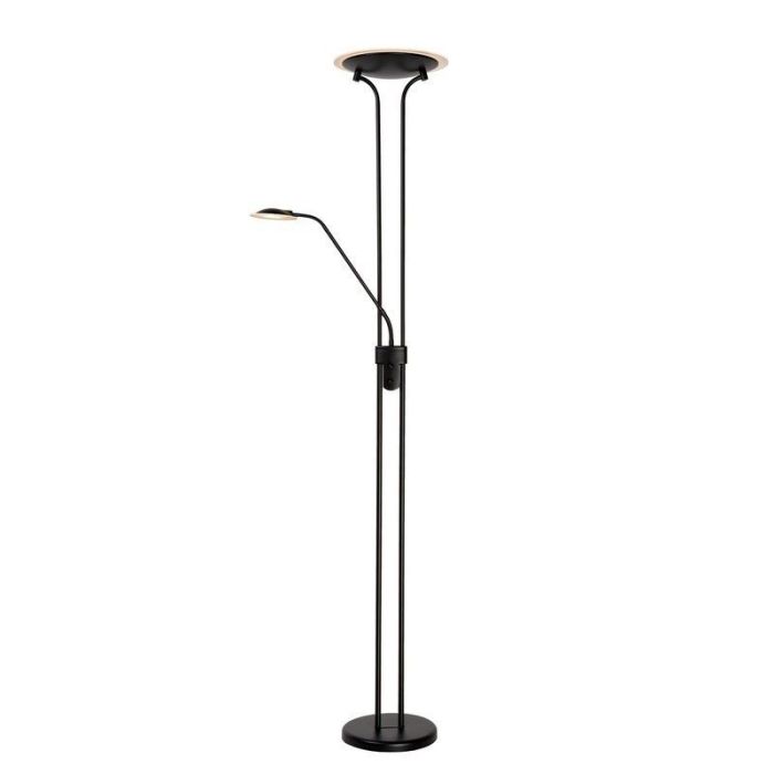 Black reading floor lamp modern, Champion, 20W, 3000K LED