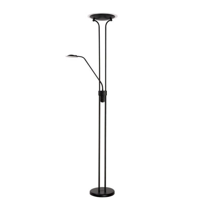 Black reading floor lamp modern, Champion, 20W, 3000K LED