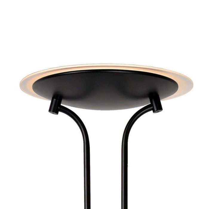 Black reading floor lamp modern, Champion, 20W, 3000K LED