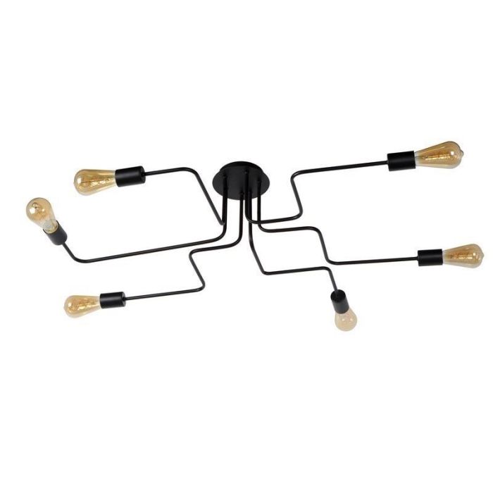 Black flush ceiling light classic, Lester